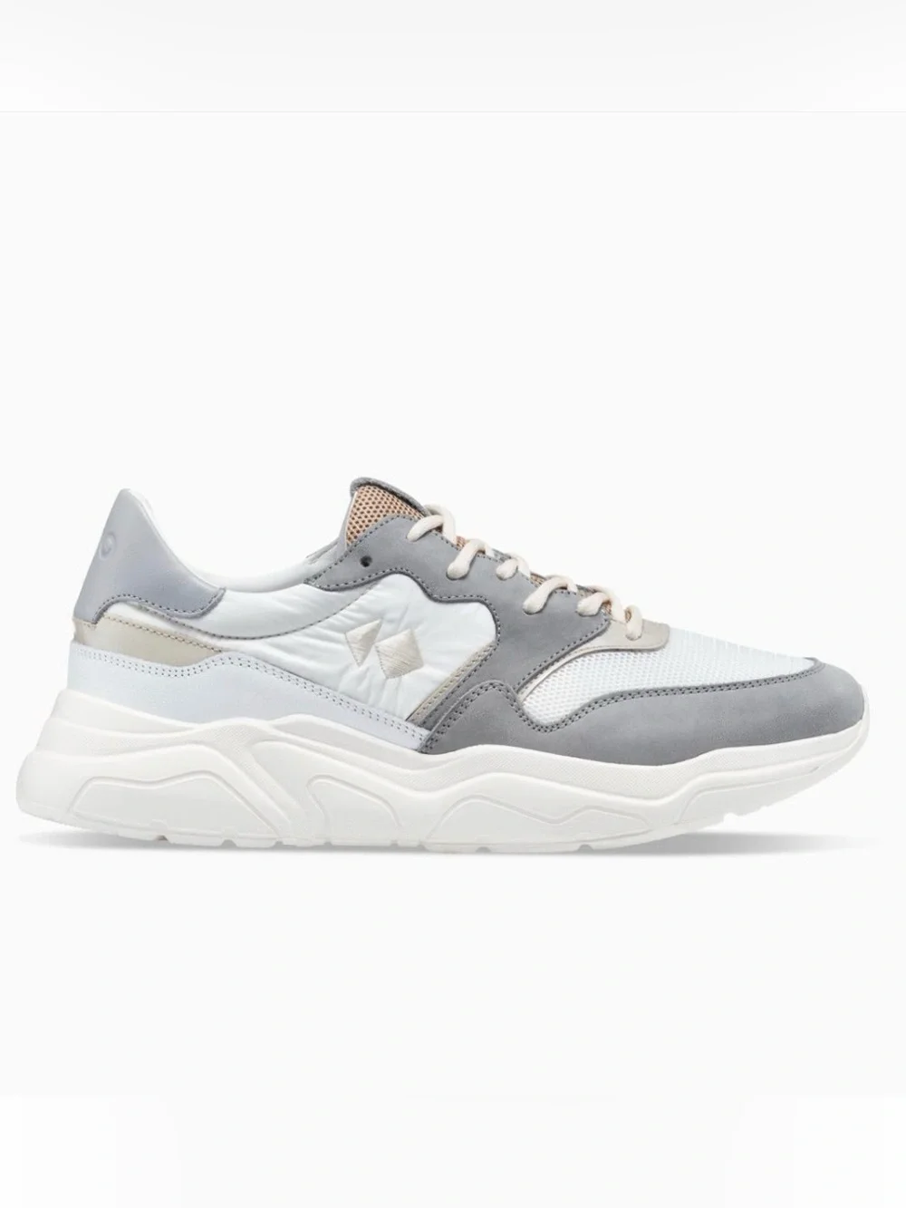 KOIO Avalanche Light Gray and White Women's Athletic Sneaker
